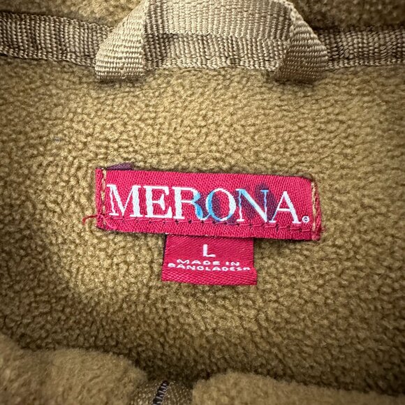 Merona Womens Olive Full-Zip Fleece Jacket Size Large - Picture 3 of 5